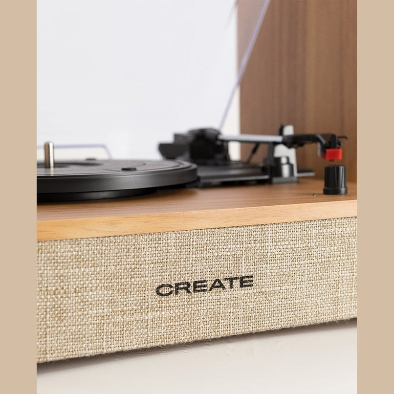 Create - Record Player Pro – Light Wood