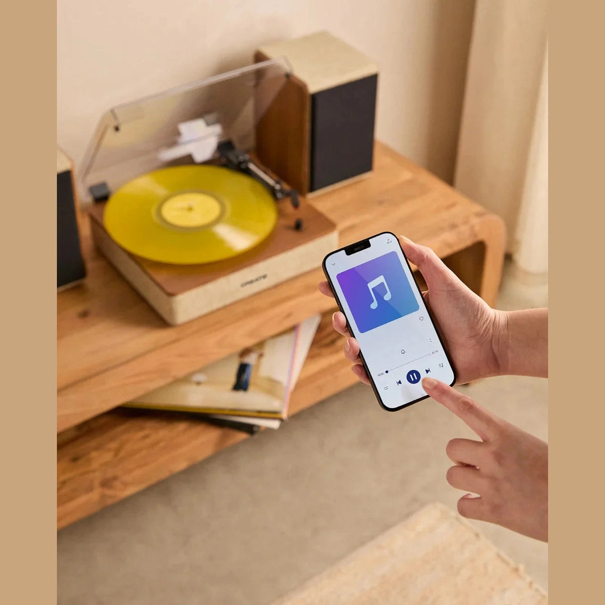 Create - Record Player Pro – Dark Wood