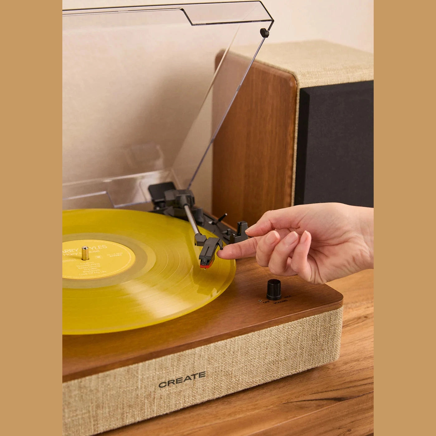 Create - Record Player Pro – Dark Wood