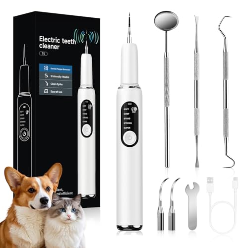 Jellytree Dog Teeth Cleaning Kit with LED Light and 5 Modes