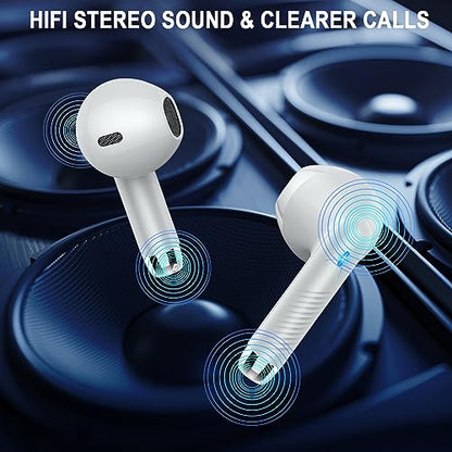 Jxrev - Wireless Earbuds with Bluetooth 5.4, IP7 Waterproof, 40H Playtime