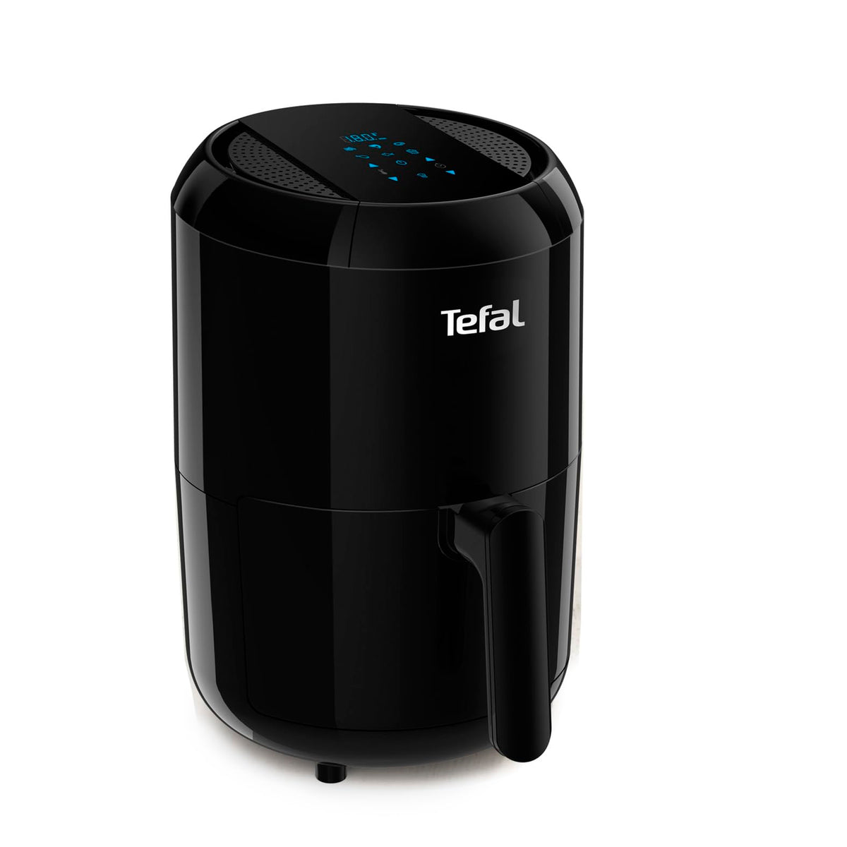 Tefal EY3018 Easy Fry Compact Hot Air Fryer (1400W, Capacity: 1.6 L, 6 Cooking Programmes, Digital Display, Timer, Healthy Without Fat / Oil, Crispy Chips, Hot Air Fryer for 1 - 2 Persons) Black