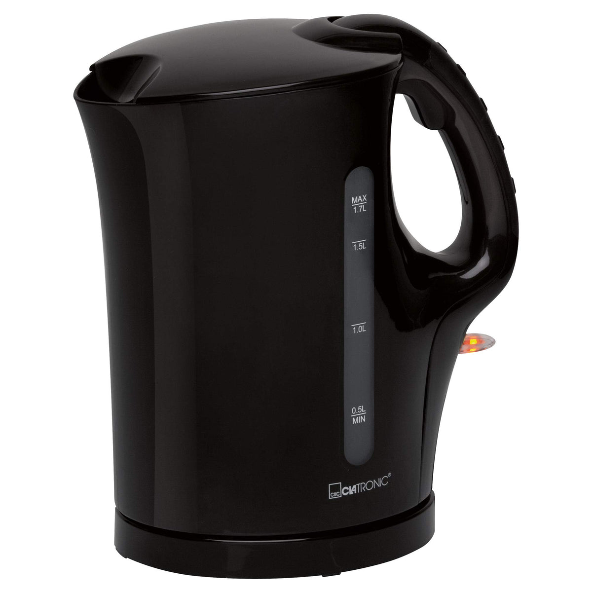 Clatronic Kettle 1.7 L with automatic & manual shut-off, removable anti-limescale filter, max. 2200Watt, Black