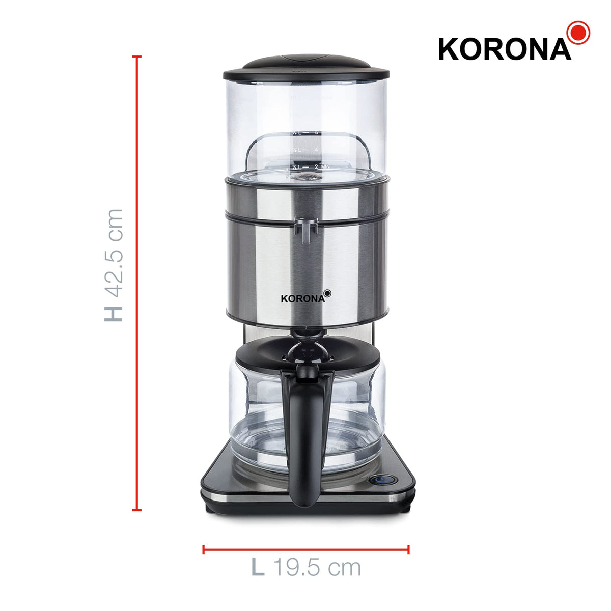 Korona 10295 Coffee Maker, Silver, 1.25 L