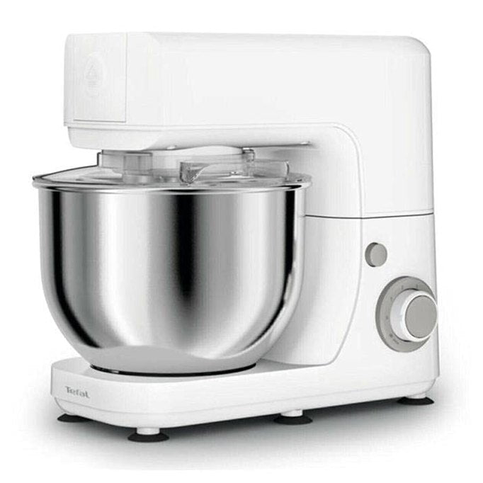 Tefal Masterchef Essential Food Processor, Pizza, Cake, Baking, 800 W, 4.8 L Capacity, Baking Kit, Mixing Hook, 6 Speeds and Pulse Setting, White, QB1501