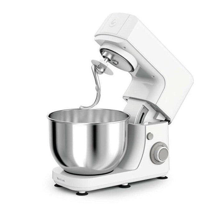 Tefal Masterchef Essential Food Processor, Pizza, Cake, Baking, 800 W, 4.8 L Capacity, Baking Kit, Mixing Hook, 6 Speeds and Pulse Setting, White, QB1501