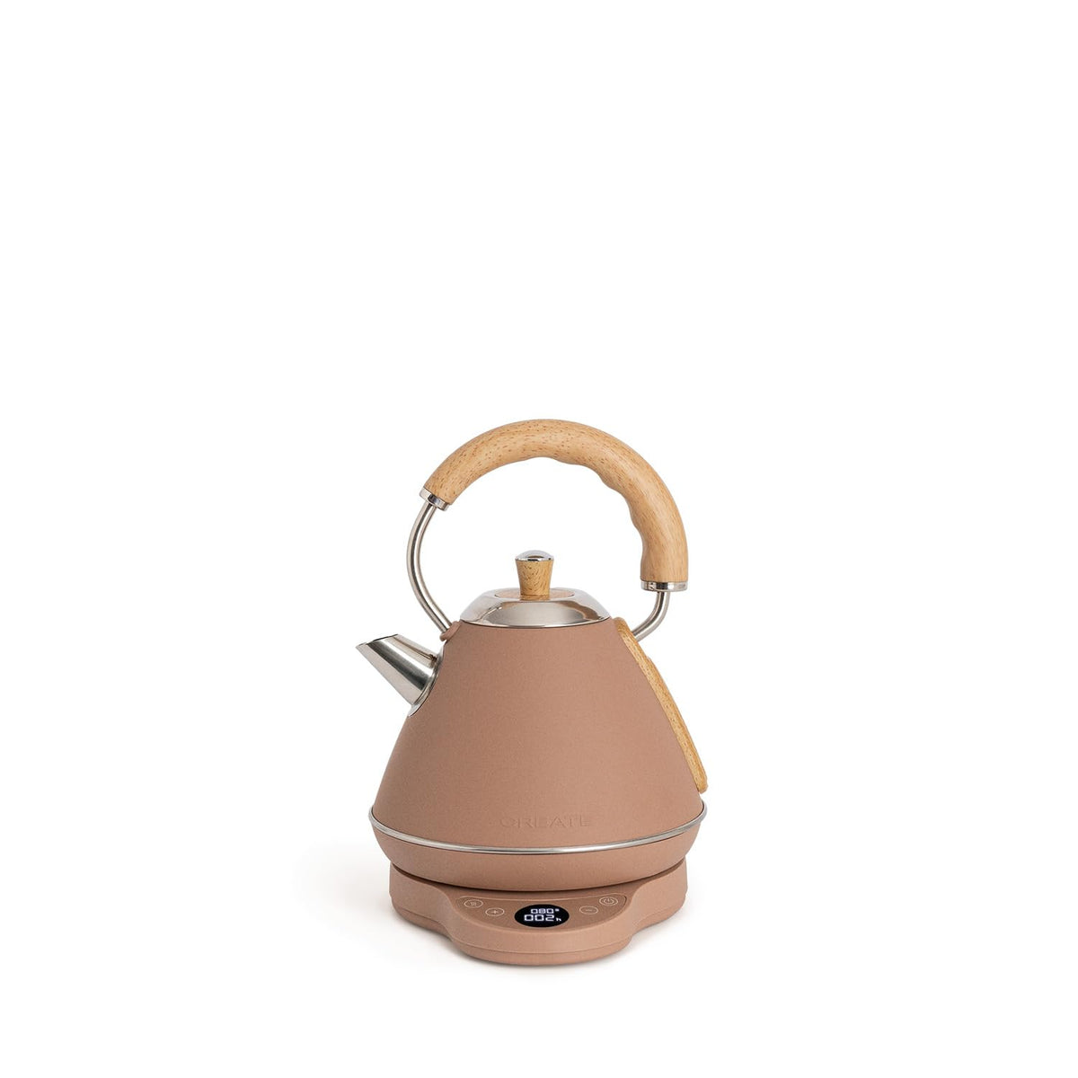 CREATE/KETTLE RETRO PRO/1L Electric Kettle with Temperature Control Mocha / Auto Off System, Quick Boil, Non-Slip Base, Transparent Panel, 1200W