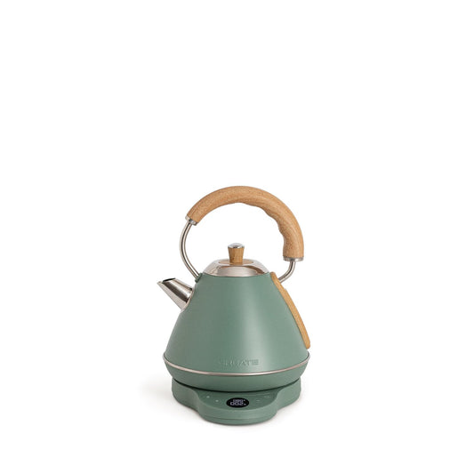 CREATE Kettle Retro Pro Kettle with Temperature Control 1 L Sage Green / Automatic Shut-Off / Quick Boil Function / Non-Slip Base / Transparent Window / 1200 W