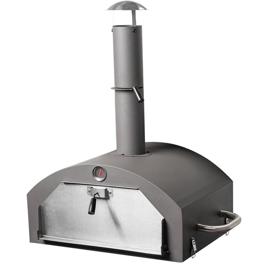 ACTIVA Universal Pizza Oven Attachment for Charcoal Grills, Gas Grills, Electric Grills, Fire Pits, with Chrome-Plated Grill Grate 60 x 43 cm + Pizza Stone and Thermometer, Grill and Pizza Oven