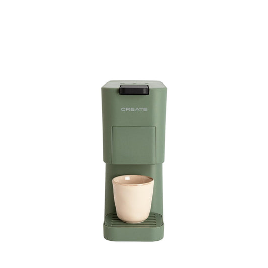CREATE / THERA STUDIO/Multi-capsule espresso coffee maker and sage green ground coffee/Touch control panel, 19bar, programmable, 3 interchangeable adapters, anti-vibration system, 1450W