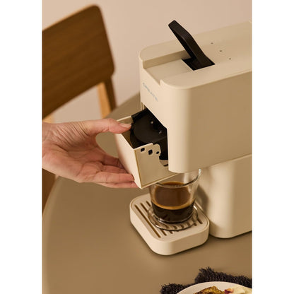 CREATE / THERA STUDIO/Express Multi-Capsule Coffee Machine and Off-White Ground Coffee/Touch Panel, 19 Bar, 3 Interchangeable Adapters, 1450 W