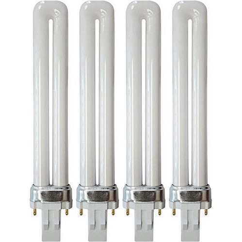 KOR Pack of 4 Energy Efficient 13W GX23 CFL Light Bulbs, 3500K Neutral White