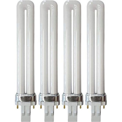 KOR Pack of 4 Energy Efficient 13W GX23 CFL Light Bulbs, 3500K Neutral White
