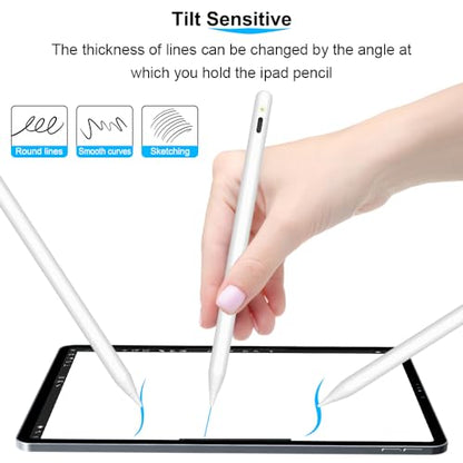 Kirosa - Slim Ergonomic White Stylus Pen with Precise Fine Tip for Comfort