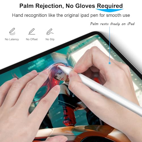 Kirosa - Slim Ergonomic White Stylus Pen with Precise Fine Tip for Comfort