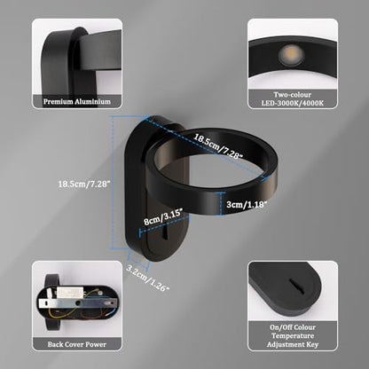 Klighten - LED Indoor Wall Light, Rotatable, 3000K/4000K, Modern Design