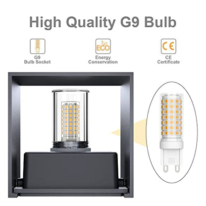 Klighten - Pack of 4 Waterproof Wall Lights, Modern Up and Down Design, 9W G9 Bulb