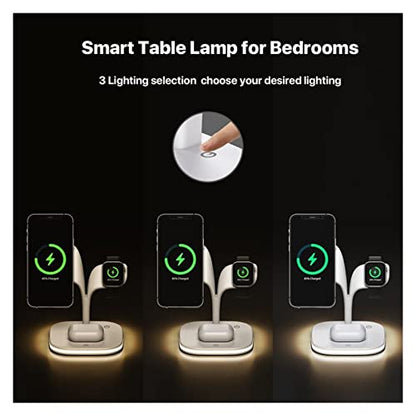 LZFuiop - 3 In 1 Wireless Charger Holder for Phone, Watch & Earbuds, Fast Charging