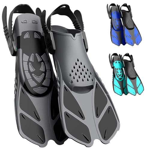 Lealinga Adjustable Snorkel Fins - Travel Size Open Heel