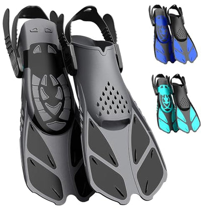 Lealinga Adjustable Snorkel Fins - Travel Size Open Heel