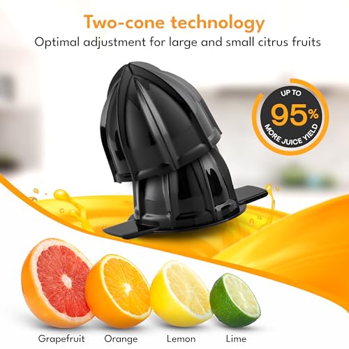 Lebenlang - Electric Lemon Squeezer with High Juice Yield & Dual Rotation