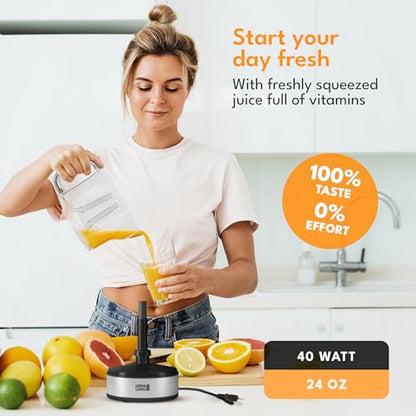Lebenlang - Electric Lemon Squeezer with High Juice Yield & Dual Rotation