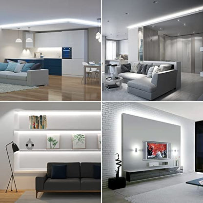 Lepro - 5M Cool White LED Strip Lights, 300 LEDs, 2300lm Brightness, Ideal for Kitchen & More