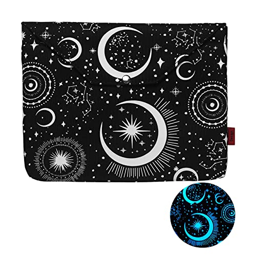 Lparkin Glow in the Dark Padded Book Cover with Extra Pocket