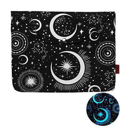 Lparkin Glow in the Dark Padded Book Cover with Extra Pocket