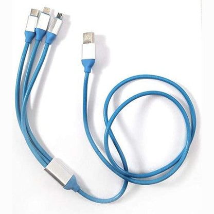 Shop the Md Gold 3 in 1 Fast Multi Charger Cable, featuring nylon braided design and smart charging for Type-C, Micro, and iPhone devices. Perfect for all smartphones!