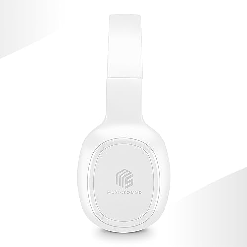 Music Sound - Basic Bluetooth Headphones with 14-Hour Battery Life, LED Indicator, AUX Input, Extendable Headband