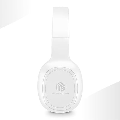 Music Sound - Basic Bluetooth Headphones with 14-Hour Battery Life, LED Indicator, AUX Input, Extendable Headband