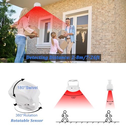 NineLeaf - Wireless Doorbell with Motion Sensor, 36 Melodies, 120m Range