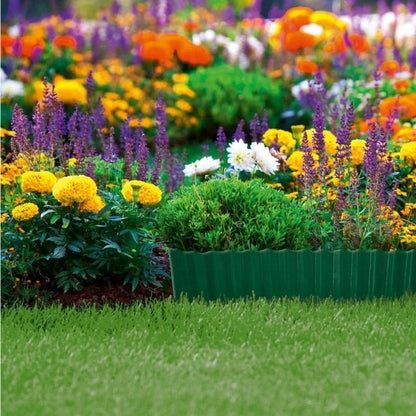 PARKSIDE Green Wavy Flexible PVC Garden Edging