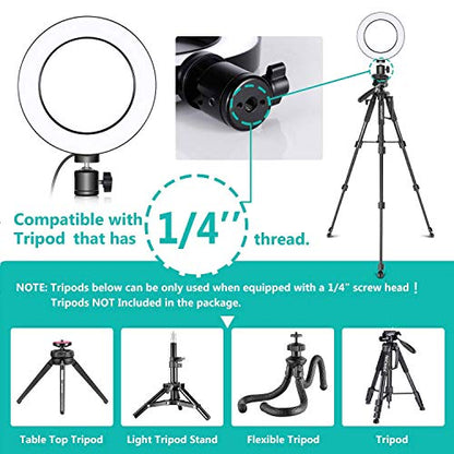Oebld - Dimmable 10" Ring Light with 3 Modes & 10 Brightness Levels for Streaming