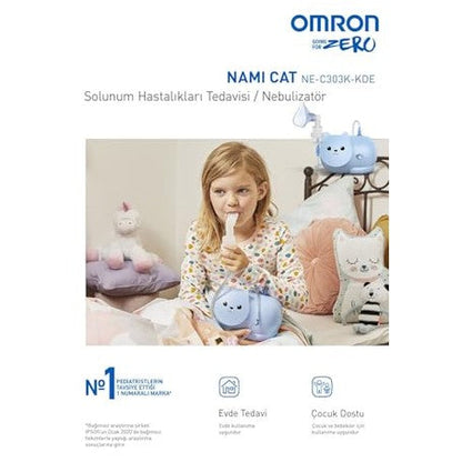 Omron - NAMI Cat NE-C303K-KDE Nebulizer for Children, Quiet Operation, Easy to Use, Fun Design