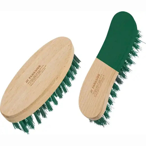 PARKSIDE® brush set with wooden handles and green bristles