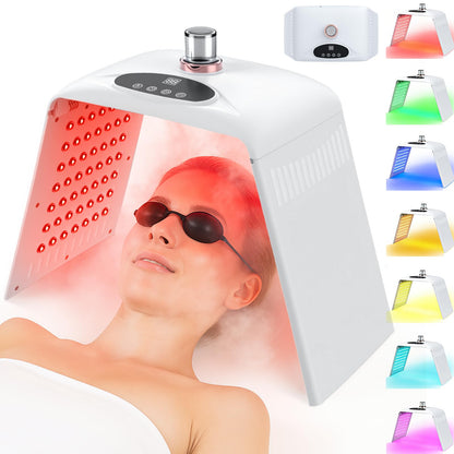 LED Face Light Therapy Mask, Folding 7 Colors and Cyclic Colors LED Mask Light Therapy for Skincare, Facial Red Light Therapy Face Mask, SPA Equipment for Skincare at Home