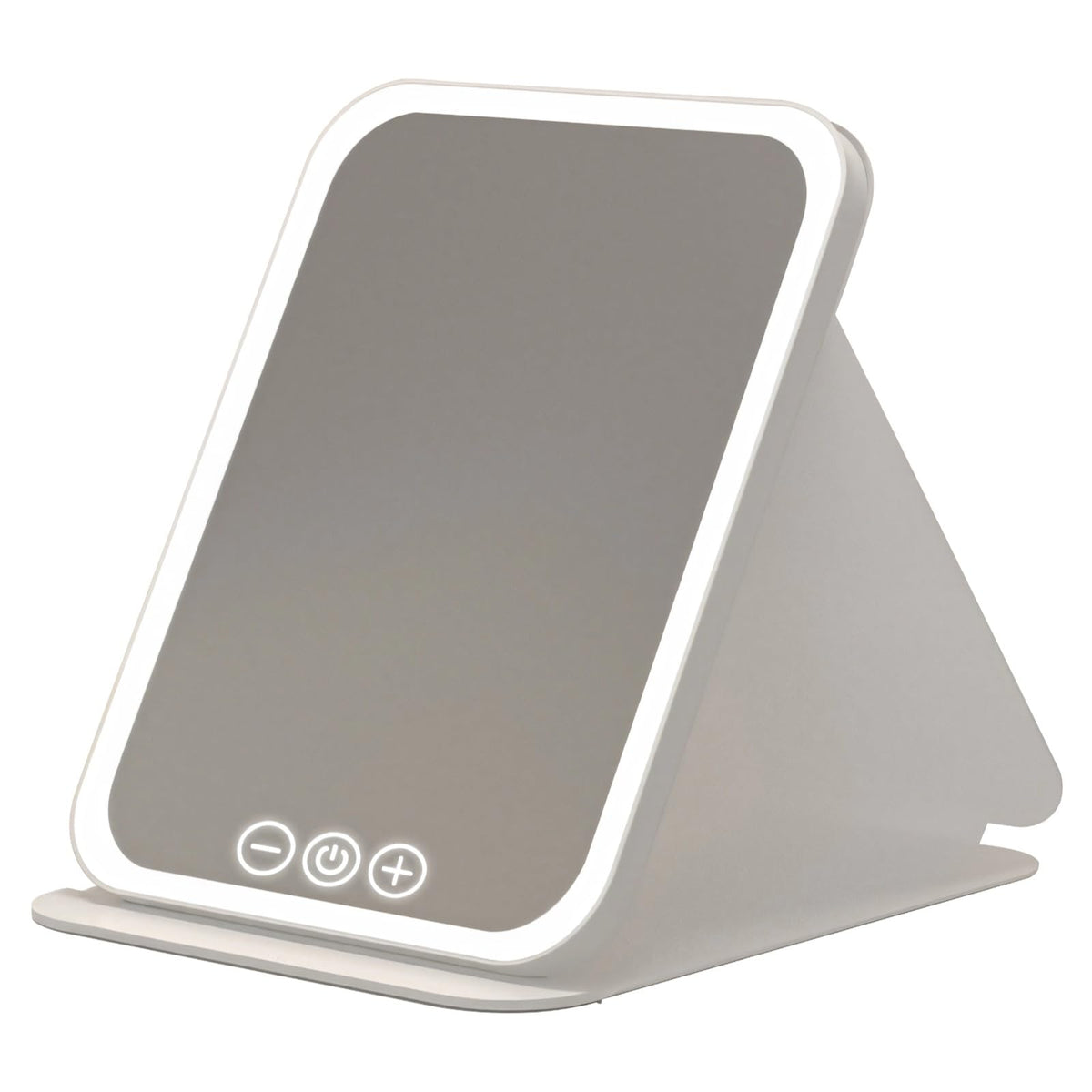 Travel-Friendly Makeup Mirror with Led Light, Foldable, Touch-Control & Type-C Rechargeable