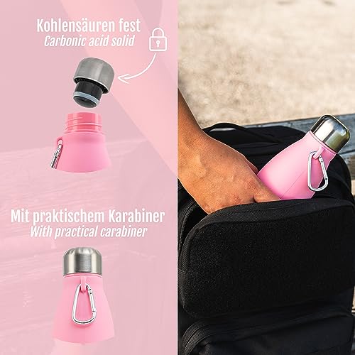 Perfekto24 - Collapsible Silicone Water Bottle, BPA Free, Non-Toxic, 550ml