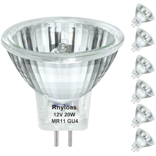 GU4 Halogen 20W MR11 Bulbs - Dimmable Warm White 2800K, 6 Pack