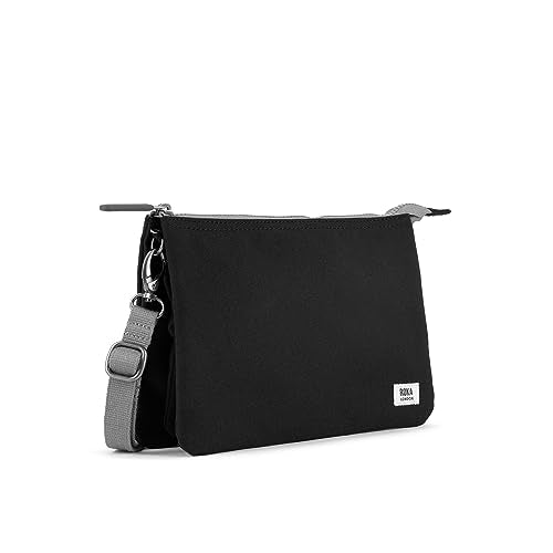 Roka London - Spacious XL Crossbody Bag with Recycled Canvas & Multiple Pockets