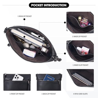 Roulens - Vegan Soft Leather Crossbody Bag with Adjustable Strap & Stylish Design