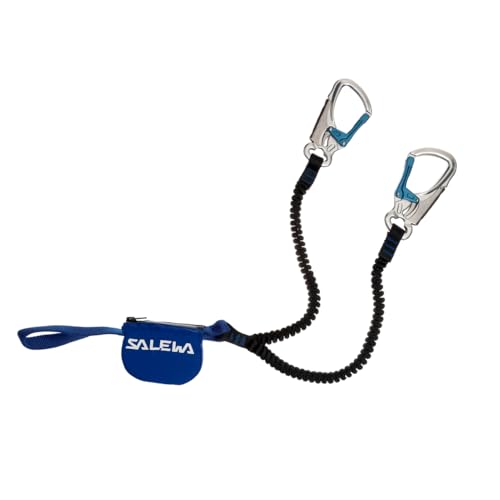 Explore the Salewa Compact Via Ferrata Set featuring durable Attac carabiners, elasticated design, and lightweight construction. Perfect for climbing adventures!