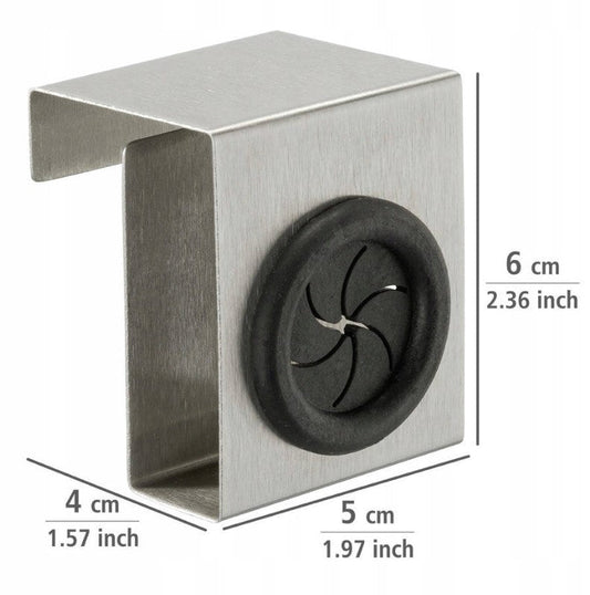 Livarno - 2x Kitchen towel rack 60x50x40mm silver For door