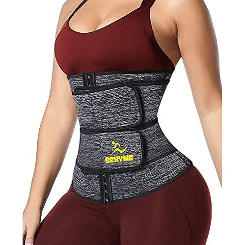 Sexywg Neoprene Sweat Waist Trainer Belt for Women, XL, Grey