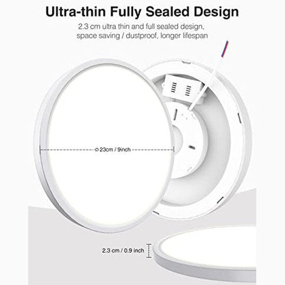 Slochi - Set of 2 LED Ceiling Lights, 24W, 2025LM, 4000K Natural White