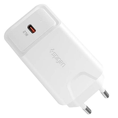 Experience rapid charging with Spigen's 27W PD USB C Charger, compatible with iPhone, iPad, Galaxy, and more. Perfect for on-the-go power needs!