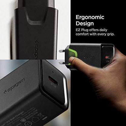 Spigen - 27W PD USB C Charger for Fast Charging, Compatible with iPhone & Galaxy