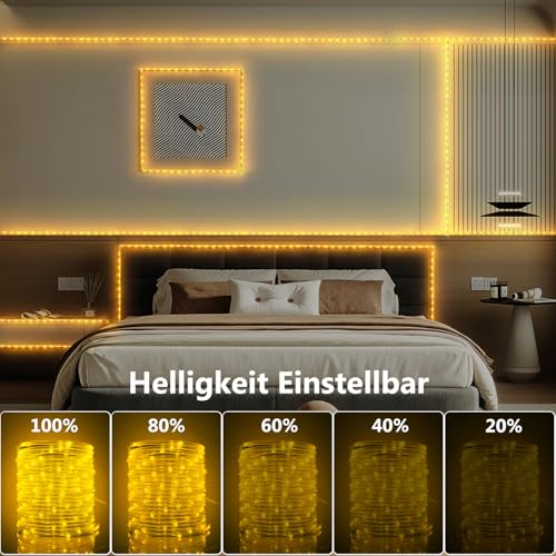 Starryever - Colourful LED Copper Wire Fairy Lights, 16 Colours, 132 Modes, Waterproof